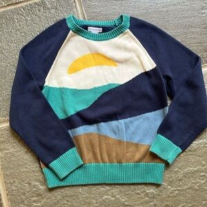 100% Cotton Landscape Sweater Kids Size 6-7